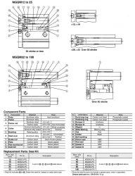 Compact Guide Cylinder MGQ Series ø12, ø16, ø20, ø25, ø32, ø40, ø50, ø63, ø80, ø100