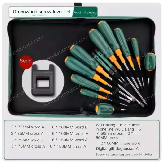 14-piece screwdriver canvas kit