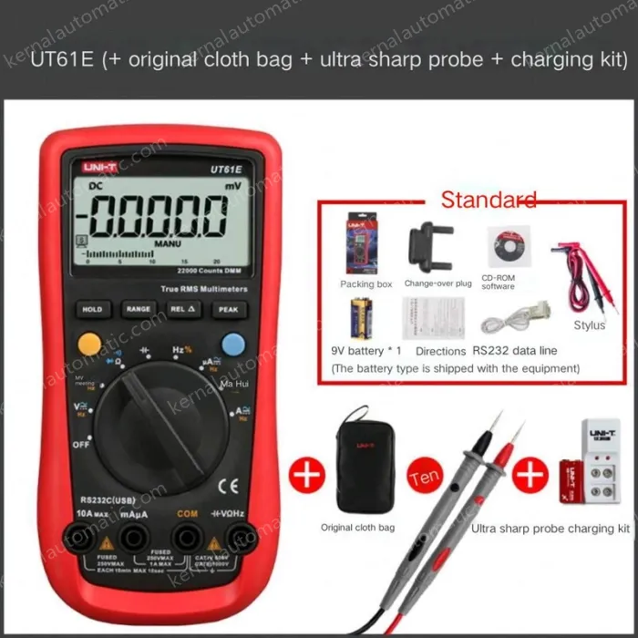 UT61E comes with a gift package + original cloth bag + charging set + extra-sharp watch pen