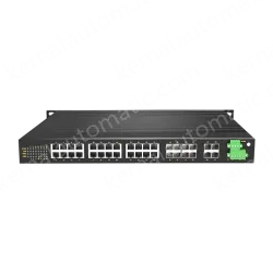 8 Ports Gigabit Combo + 4 Ports Gigabit SFP + 16 Gigabit T(x) Ports Rack-mount Managed Industrial Ethernet Switch