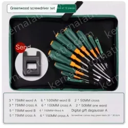 Set of 12 screwdriver canvas sets
