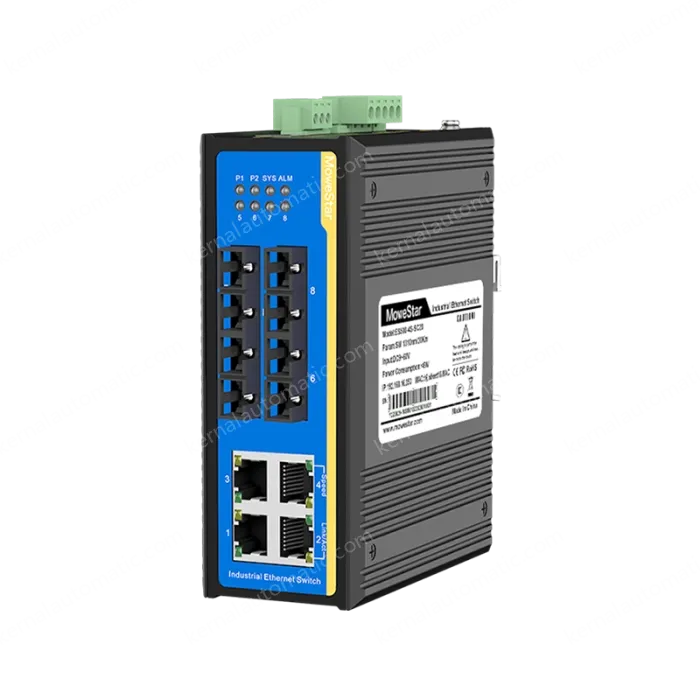 [100 Gigabit 4 Optical 4 Electrical] Ring Network Management Industrial Switch