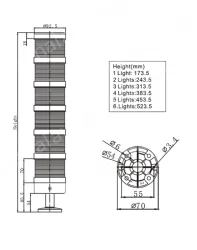 Combined warning lights NLT-90(3F)