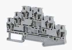 Manufacturer's three-layer terminal spring connection gray ST terminal block ST2.5-3 spring cage terminal block
