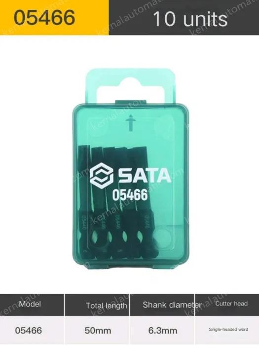 10Pcs single head, slotted 6mm, total length, 50mm-05466