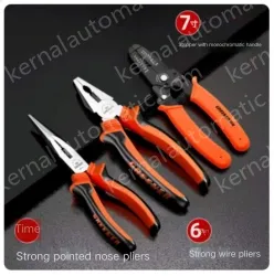 3-piece set of 6 inch pliers