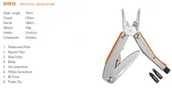 GHK10 Outdoor Folding Multi-Tool Pliers Swiss Army Knife EDC Screw Combination Pliers