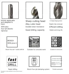 Four-pit masonry application mixing set (6 pieces)