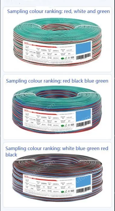 LED light connecting cable 26AWG*4 and (7/0.14TS)