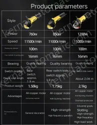 Slotted version 1200W rear switch wood sanding