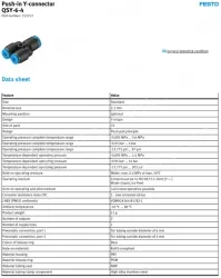 Push-in fitting QSY-6-4(FESTO)
