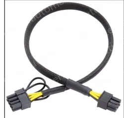 6PIN to 8PIN Server Power Cable Graphics Card Cable Mesh Sleeve Protection 52cm