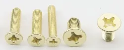 Golden Flat Head Screws M3*90