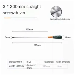 Slotted screwdriver 3*200