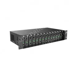 14-slot fiber optic transceiver chassis