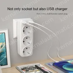 EU plug extension wall socket