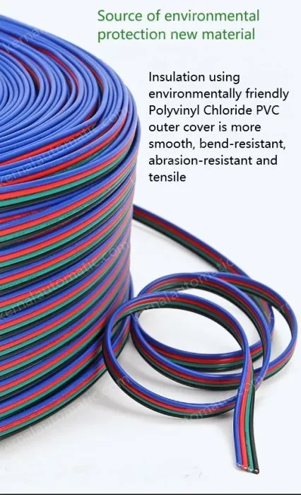 LED light connecting cable 24AWG*6 and (11/0.12TS)