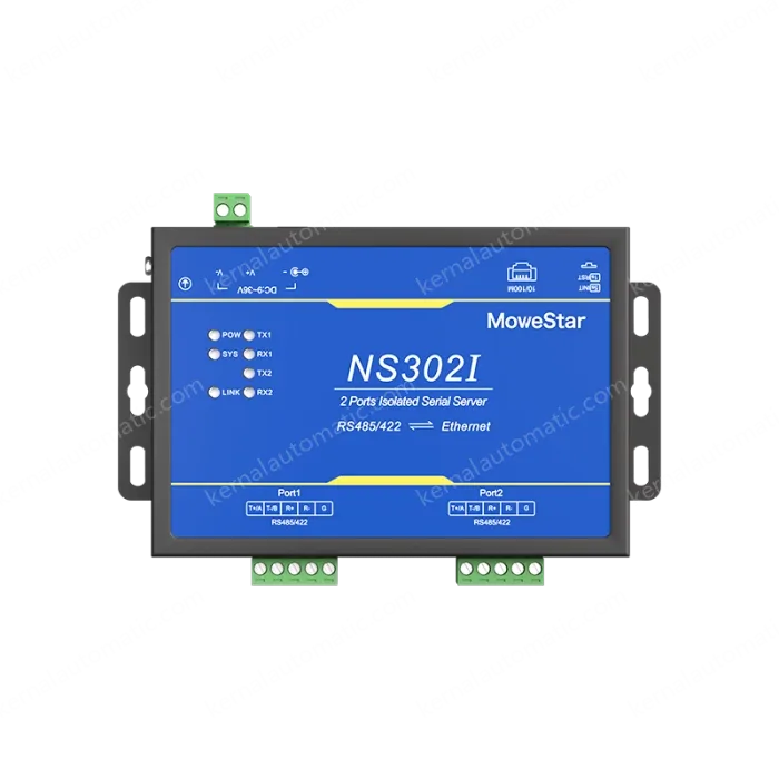 2 Ports RS485/422 Serial to 100M Ethernet Opto-isolated Server