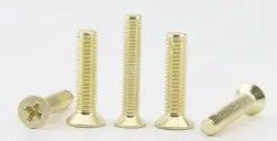 Golden Flat Head Screws M4*100