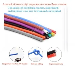 Silicone high temperature cable 16AWG White
