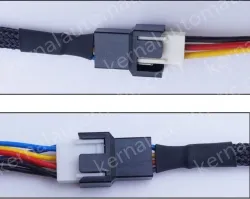 PWM one-point temperature control cooling fan extension cable 1in 1out
