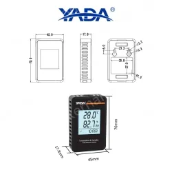 YD877Y-N2 digital temperature and humidity LCD display 485 RJ45