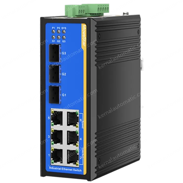 [3 Gigabit + 6 Gigabit Battery] ring network management industrial switch