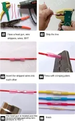 BHT0.5Transparent white-Heat Shrink Terminals