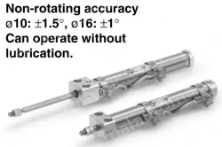 Direct Mount, Non-rotating Rod Type Single Acting, Spring ReturnExtend CJ2RK Series &oslash;10, &oslash;16