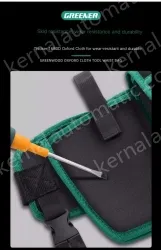 Prevent the drill from falling 1680D wear-resistant zipper+drill anti-drop buckle