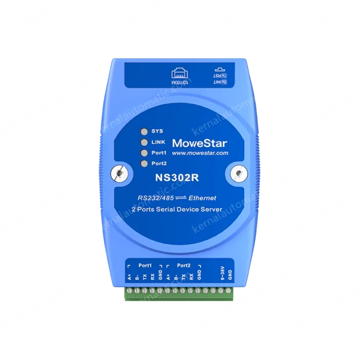 DIN Rail Serial Server 2 ports