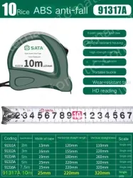 ABS anti-drop 10m ruler width 25mm-91317A