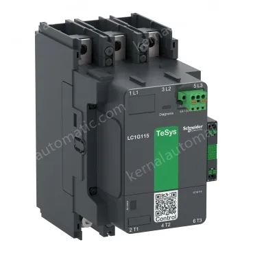 LC1G185EHEN Contactor, high power, TeSys Giga, standard version, 3 pole/NO, AC-3 <=440V 185A, 48-130VAC/DC coil