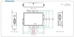 UT-218 UOTEK Industrial RS-232 to RS-485/422 Converter with Isolation