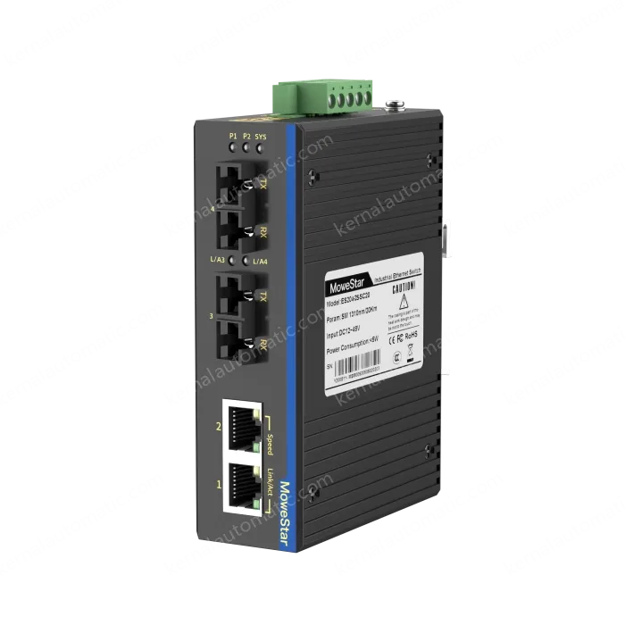2 Ports 100M F(x) + 2 Ports 10/100M T(x) Din-Rail Unmanaged Industrial Ethernet Switch