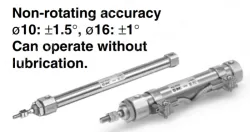 Non-rotating Rod Type Double Acting, Single Rod CJ2K Series &oslash;10, &oslash;16