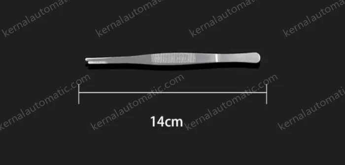 Stainless steel tweezers Straight round head (thick) 14cm