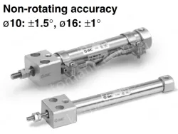 Direct Mount, Non-rotating Rod Type Double Acting, Single Rod CJ2RK Series &oslash;10, &oslash;16