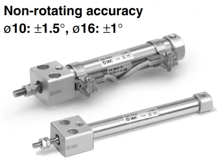 Direct Mount, Non-rotating Rod Type Double Acting, Single Rod CJ2RK Series &oslash;10, &oslash;16