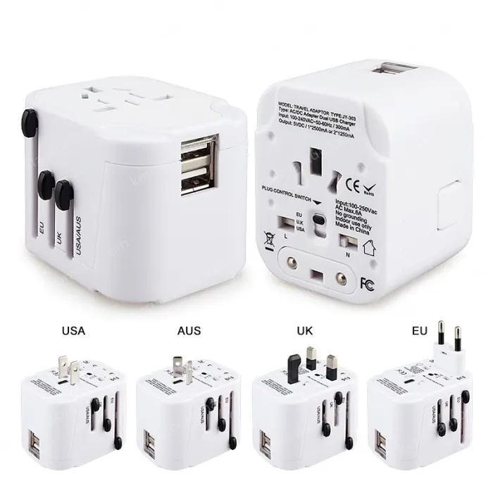 2USB travel adapte 303 KRUSB-WLG3328B