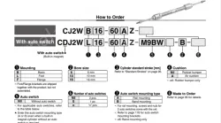 Built-in Speed Controller Type Double Acting, Double Rod CJ2ZW Series