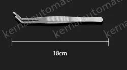 Stainless steel tweezers Curved round toe (thick) 18cm