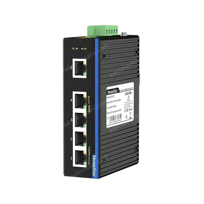 5 Ports 10/100M T(x) Din-Rail Unmanaged Industrial Ethernet Switch