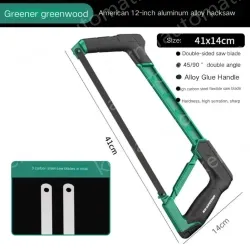 Industrial Heavy Duty 12 inch all-aluminum hacksaw stand with 3 carbon hacksaw blades