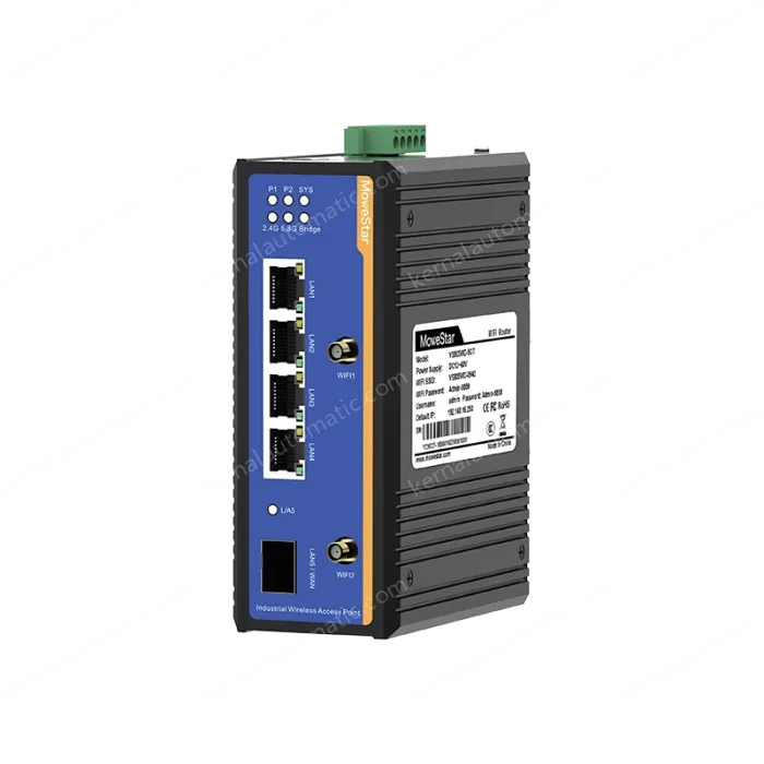 1 Port Gigabit SFP + 4 Ports Gigabit RJ45 Din-Rail Dual Band Wi-Fi6 Wireless Router