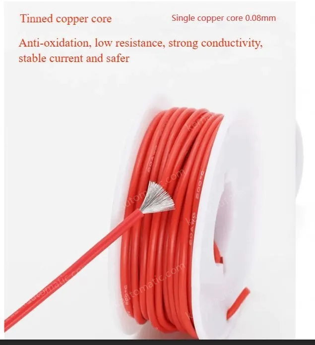 Silicone high temperature cable 17AWG Orange