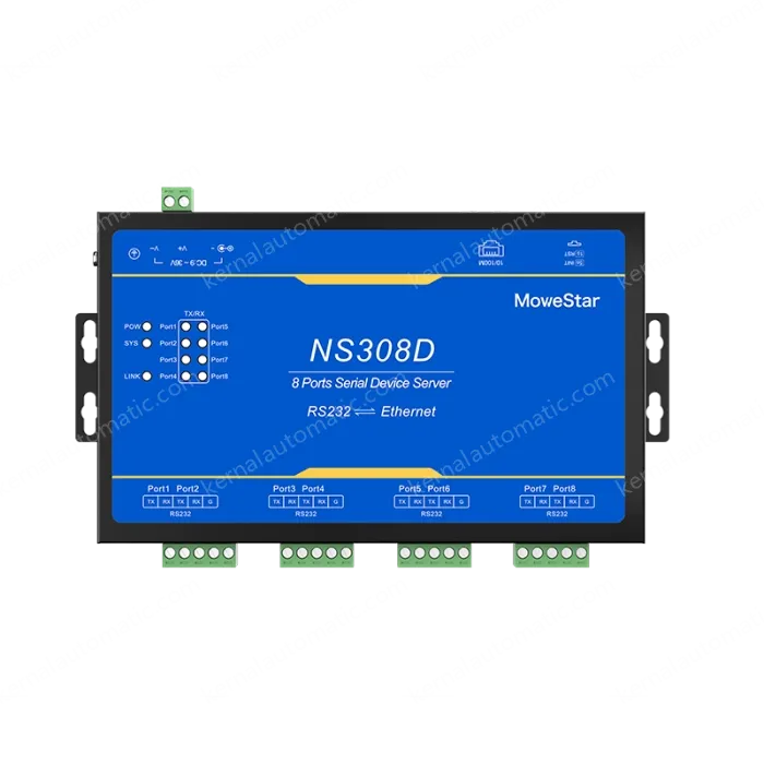 8 Ports RS232 Serial to 100M Ethernet Server