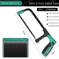 DIY recommended 6 inch flat steel durable hacksaw stand contains 11 carbon hacksaw blades