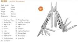 GHK13 New Sky Wolf Multifunctional Knife Pliers Tactical Pliers Outdoor Folding Knife Pliers Multi Purpose Pliers EDC Combo Gadget