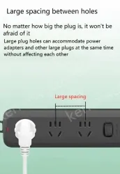 Lightning protection Master switch 6 jacks 1.8m